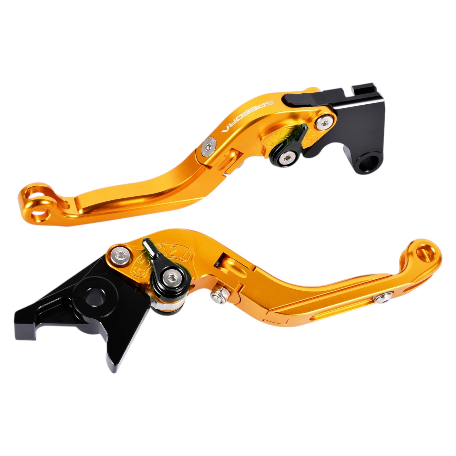 SPEEDRA アジャストレバー 可倒延長式(レバー/ゴールド アジャスター/ブラック エクステンション/チタン) YAMAHA用 LVGG091GD-BKTM バイク