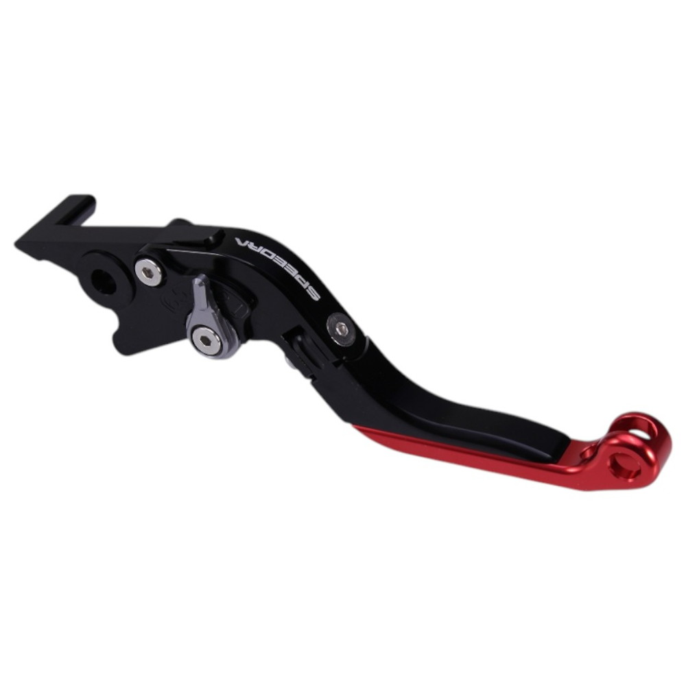 SPEEDRA アジャストブレーキレバー 可倒延長式(レバー/ブラック アジャスター/チタン エクステンション/レッド) YAMAHA用 LVGG092BK-TMRD バイク