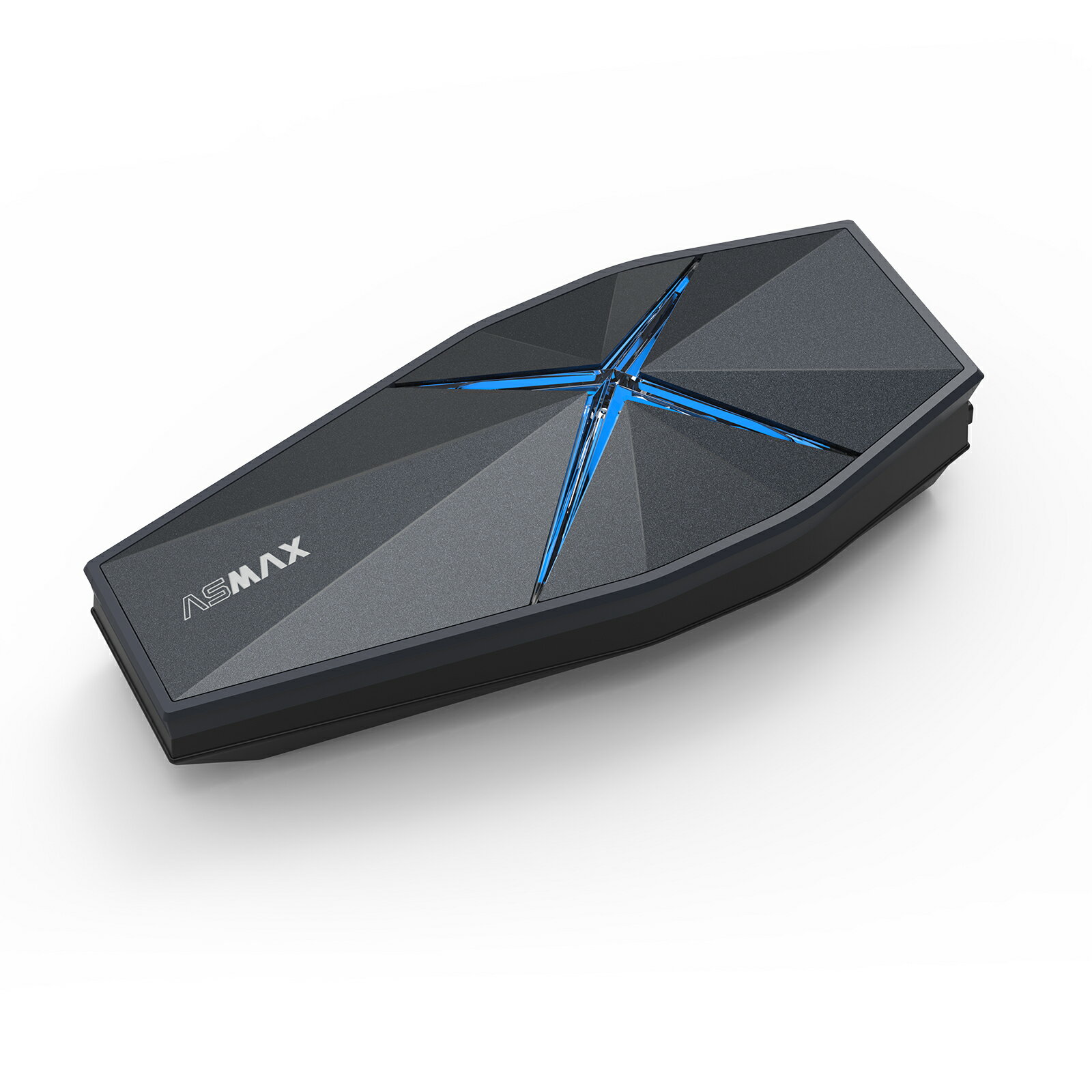 ASMAX F1 Pro バイク用 インカム ステラグレー 10人同時通話 連続通話約14時間 音声操作 メッシュ通信 急速充電対応 ENCノイズキャンセリング IPX7防水 音楽を再生しながら通話可能 他社バイク用インカムと接続可能