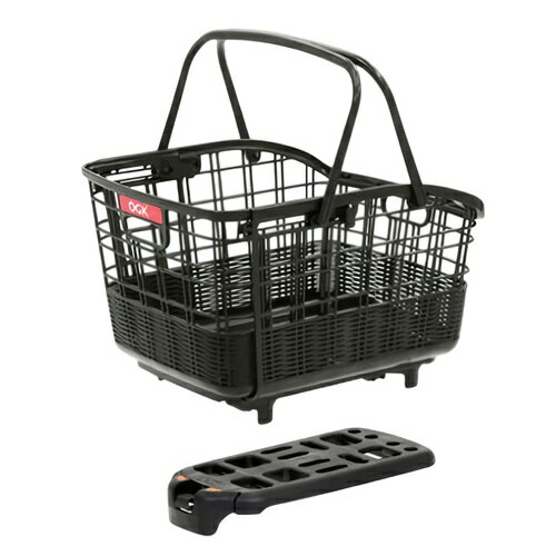 OGK(オージーケー技研) RB-037B6 着脱籐風スライド うしろ用バスケット ブラック 自転車 リアバスケット・後ろカゴ(4)