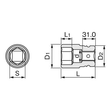 取寄 8NV-35 8NV-35 インパクトソケット TONE(トネ) 1個