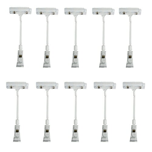 EnergyPrice(エナジープライス) クリップホルダー 10cmアーム 10個入セット ポップクリップ 展示 店舗 値札 POP