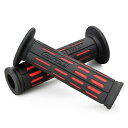 DAYTONA(デイトナ) グリップ GRIPPY GRIP GG-D-TAPERD-SP エンド貫通 φ22.2用 全長122mm ブラック/レッド 25162 バイク