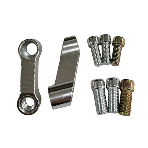 エナジープライス ミラーオフセットホルダー 逆ネジ 10mmミラー用 シルバー バイク