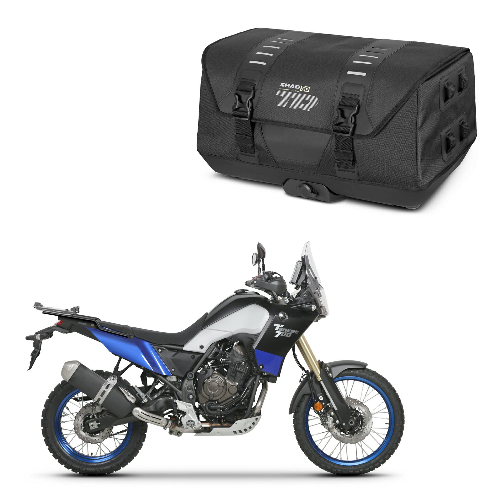 SHAD(シャッド) 【セット品】TR50 TERRA ツーリングバッグ＋フィッティングキット テネレ700(19-25) バイク ステー