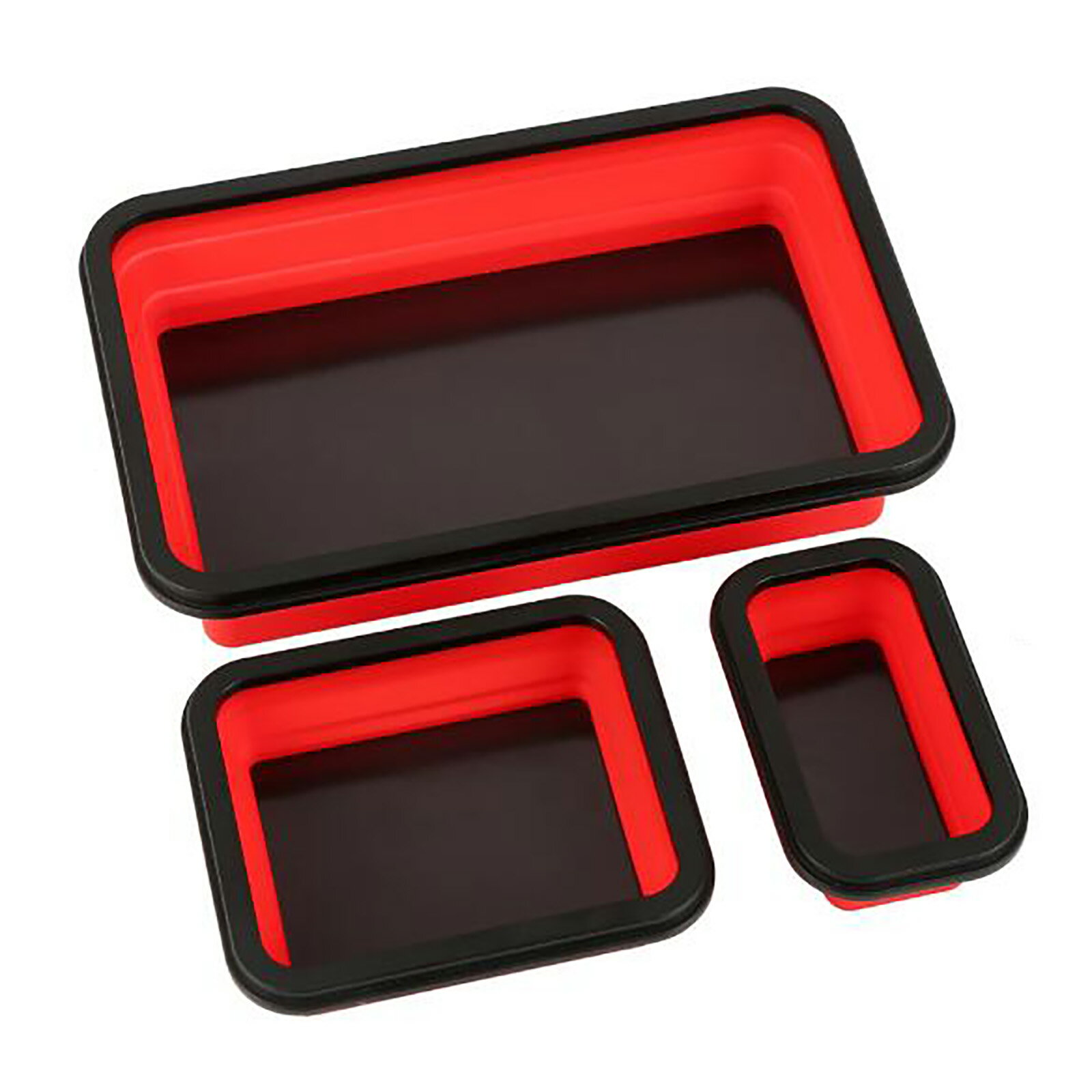 ProTOOLs シリコーン折畳トレー 底面マグネット付 3点セット レッド 整備 メンテナンス 紛失防止