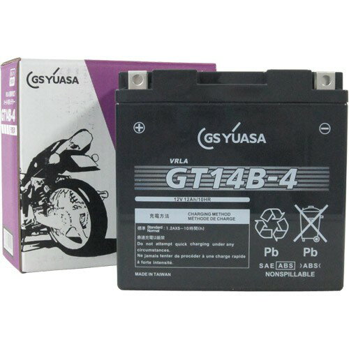 GSユアサ(ジーエスユアサ) バイク GT14B-4 VRLA(制御弁式)バッテリー 密閉型MFバッテリー
