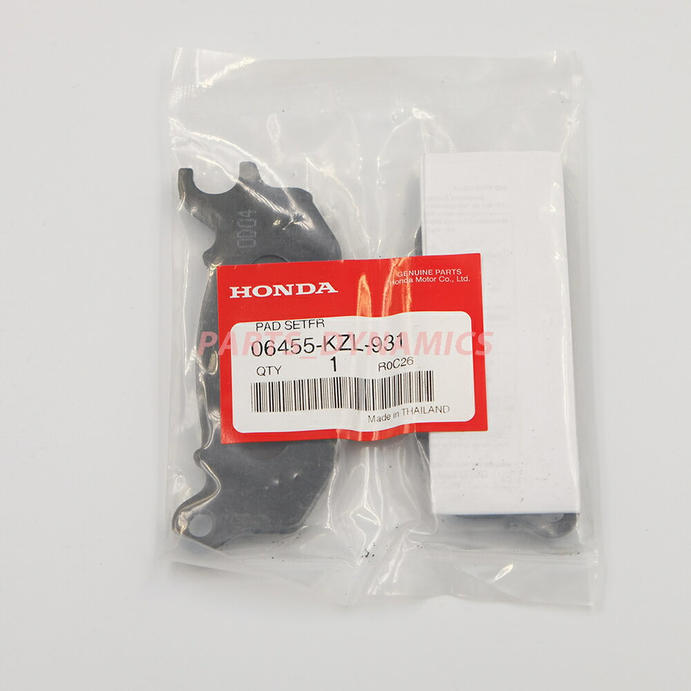 ホンダ純正 HONDA フロント ディスクブレーキパッド 06455-KZL-931 HONDA GENUINE PARTS クリックポスト送付