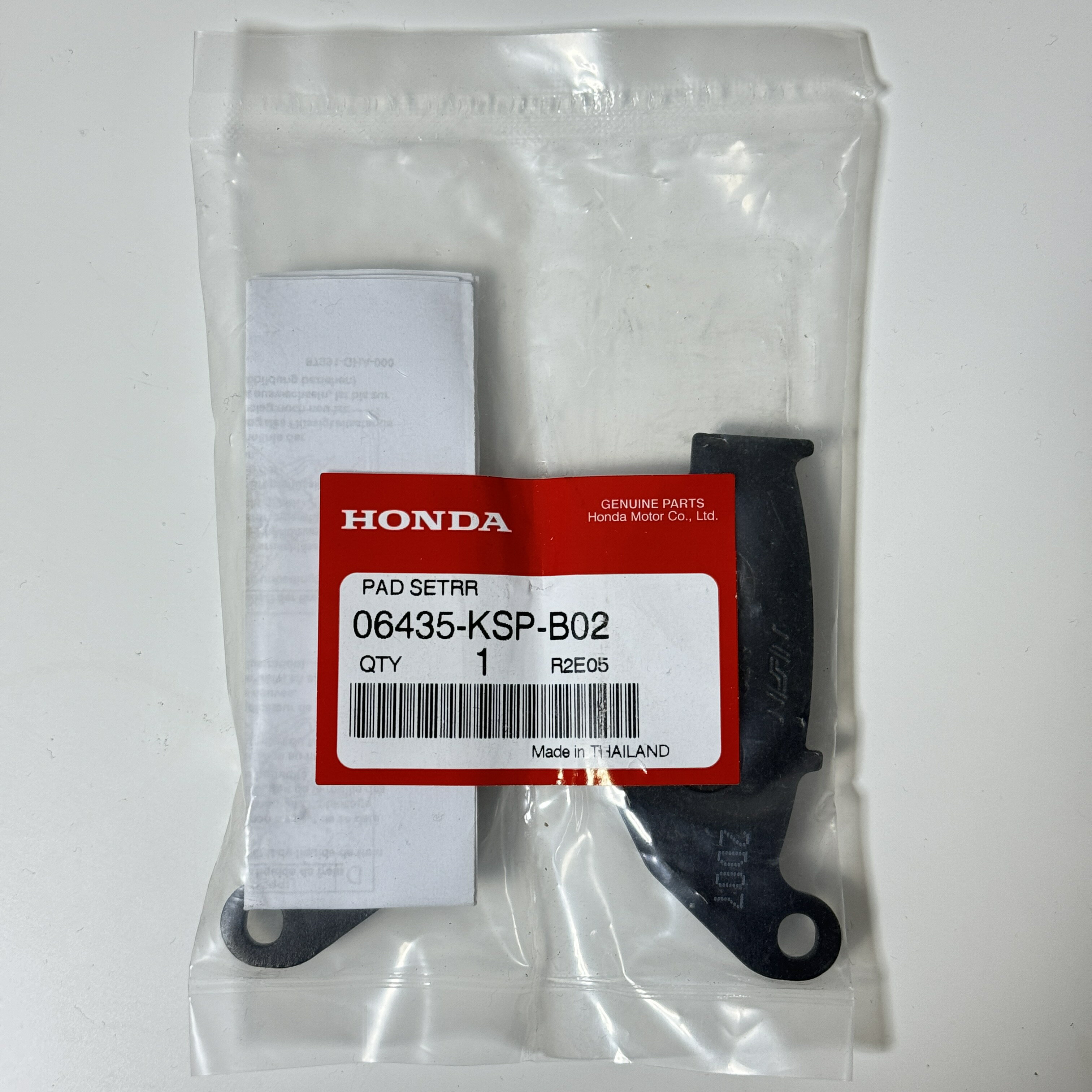 ホンダ純正 リヤー ディスクブレーキパッド 06435-KSP-B02 CB250R MC52 CB125R JC79 JC91 HONDA GENUINE PARTS