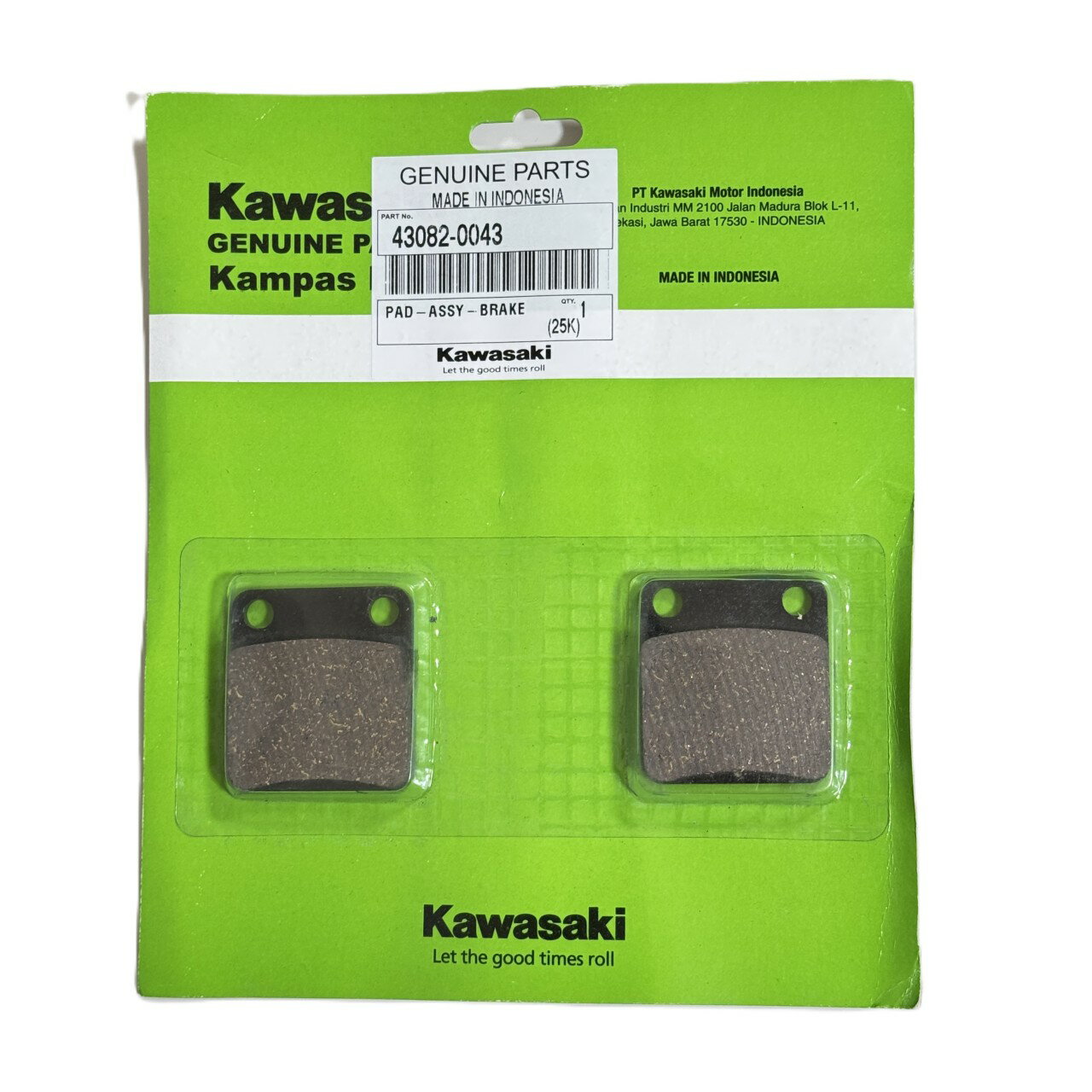 乐天商城 - カワサキ 純正 43082-0043 ブレーキパッド リヤー KLX125 KSR110 Z125 PRO KAWASAKI GENUINE PARTS
