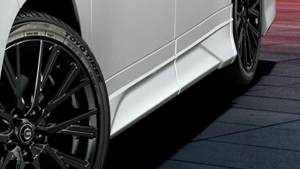 TRD 90系 ヴォクシー GRサイドスカート ユニバーサルステップ無車用 アティチュードブラックマイカ MS3..