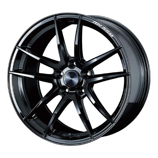 WEDSSPORT RN55M 18インチ 5H PCD114.3 9.5J +38 GLOSS BLACK 4本 1