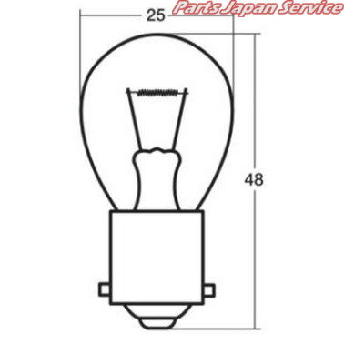 A4961 12V27W アンバー S25 BA15s 電球 スタンレー