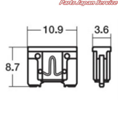 SAF-8050 5A ロープロファイルヒューズ低背 スタンレー
