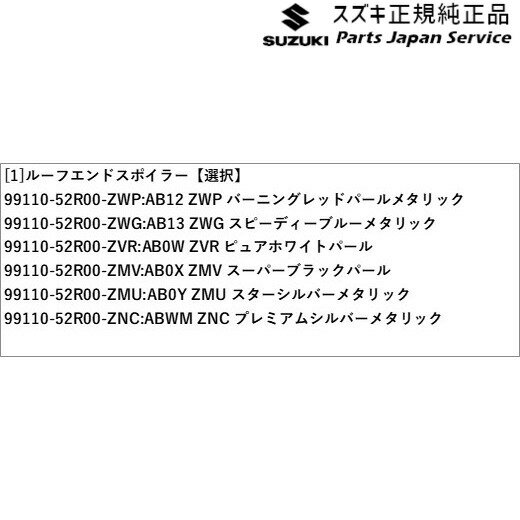ZC53S系スイフト06.ルーフエンドスポイラーSWIFTSUZUKI