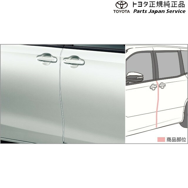 純正 トヨタ TOYOTA 80系ヴォクシー ドアエッジプロテクター(メッキ調) ZWR80W ZRR80W ZRR85W 80voxy