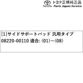 純正 トヨタ TOYOTA 90系ヴォクシー サイドサポートパッド(汎用タイプ) ZWR90W ZWR95W MZRA90W MZRA95W ZWR92W MZRA92W 90voxy 3