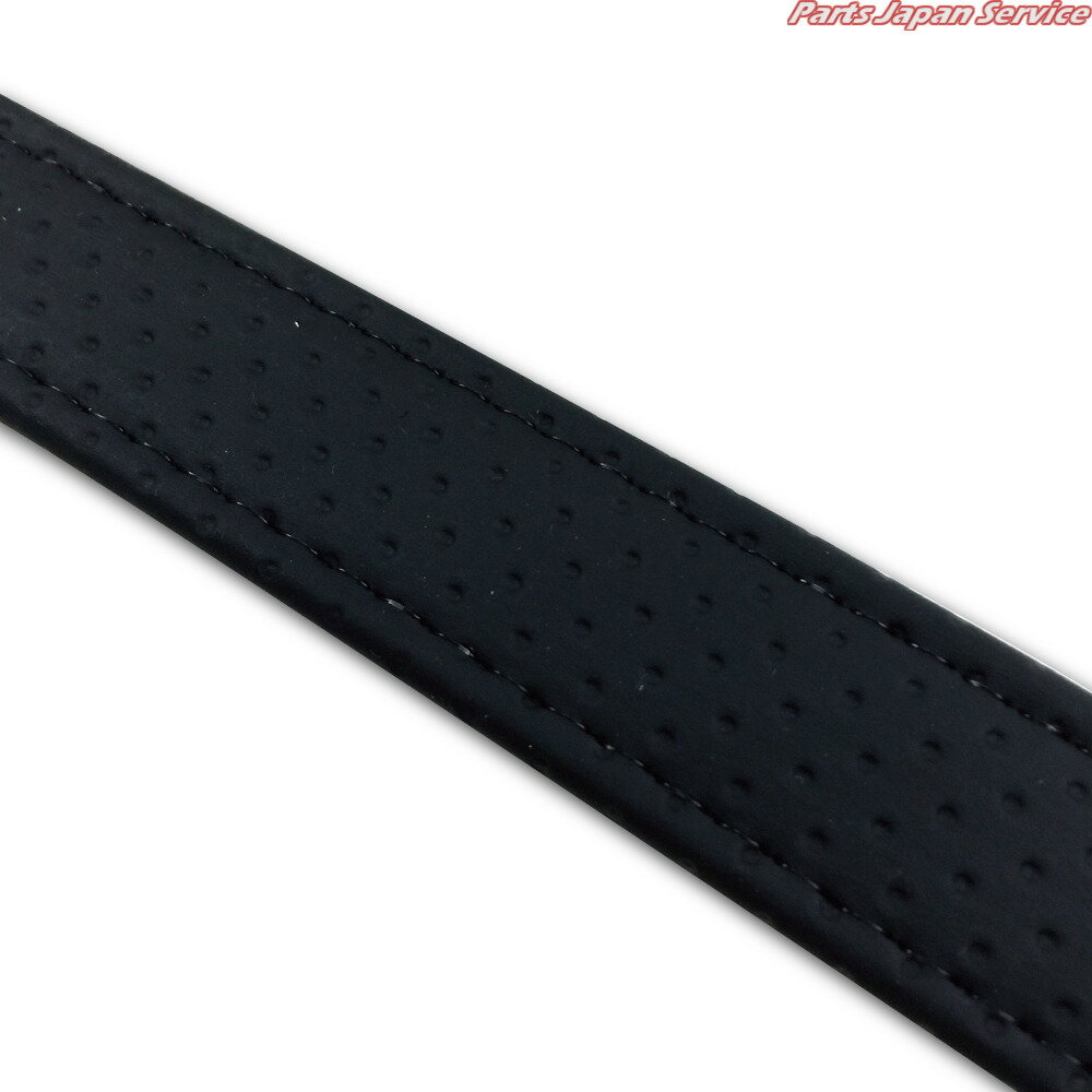 汎用レザーベルト(タンデムベルト)/汎用レザーベルト(タンデムベルト等)/カラー：エンボス黒/ステッチ：透明/長さ：52cm/幅：2.5cm
