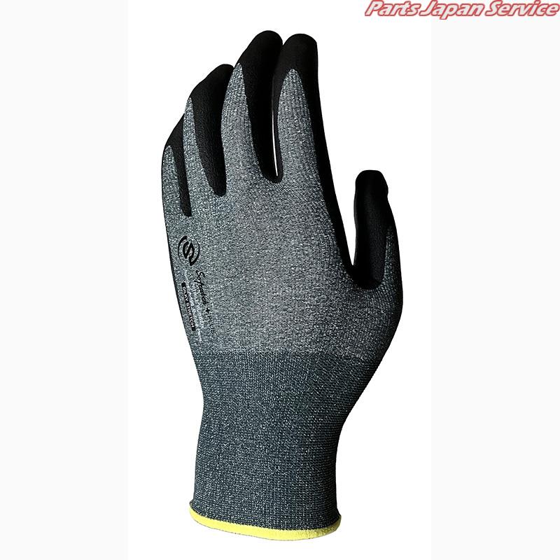 ソフキャッチプラスシルキーストレッチニトリルゴムコートアッシュブルー A-498-L