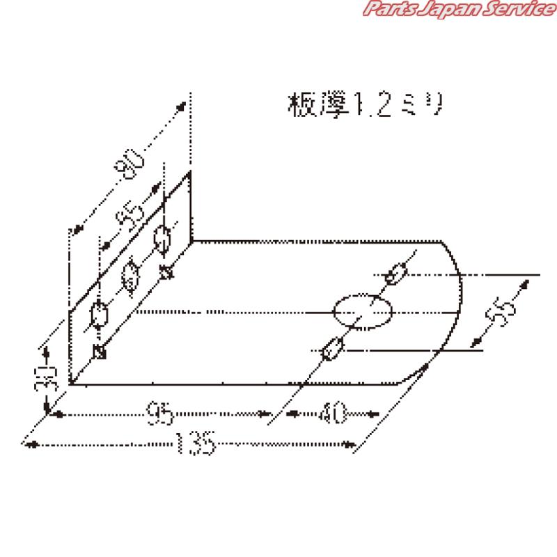 M4-307マーカーランプブラケットL型SUS 080307