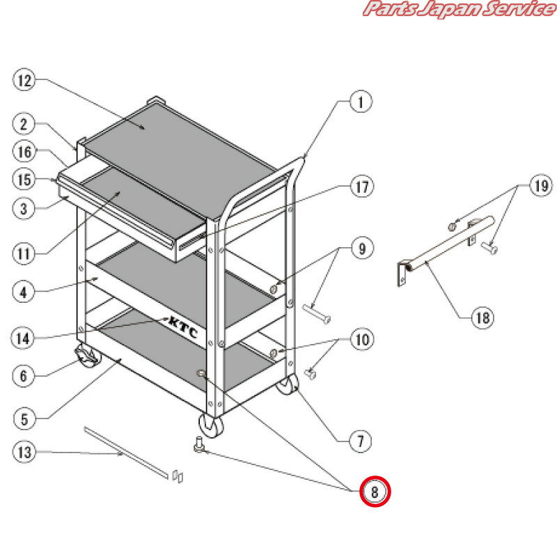 ※ボルト・ナット(キャスターヨウ)4ケ SKX2613-08-1