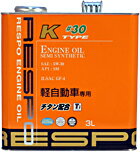 RESPO(レスポ)K TYPE #30 5W-30/5W30SAE:5W-30/5W30 API:SM軽自動車専用エンジンオイル部分合成油エンジンオイル弾粘性オイル3L缶(3リットル缶) 6本セット送料100サイズ