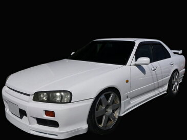 スカイライン R34 ER34 エアロセット ハーフ スポイラー 全年式 H10/5〜H14/8 FRP 未塗装 社外品 SKYLINE 日産 ニッサン NISSAN