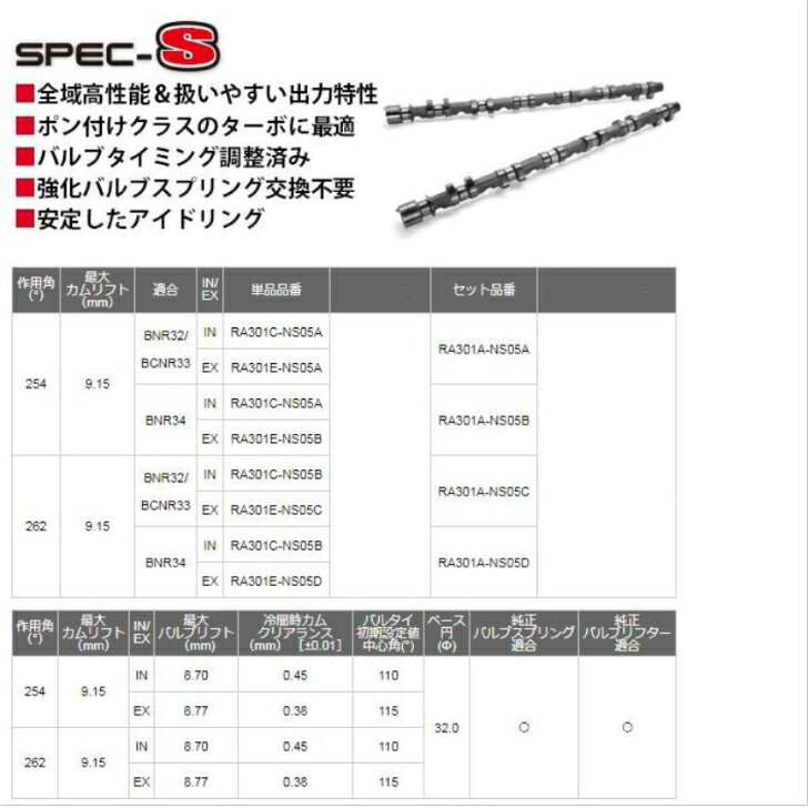 �ꥢ�륹�ԡ��ɥ��󥸥˥����R.S.E ���ॷ��ե� RB26DETT RA301#-NS05#��IN/EX���å��ʡ�