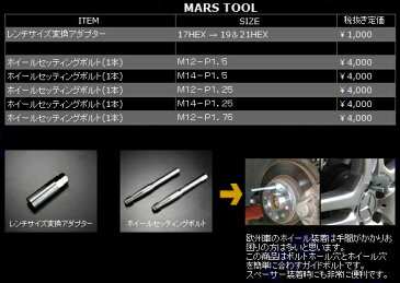 ●MARS TOOL ホイールセッティングボルト　(1本)