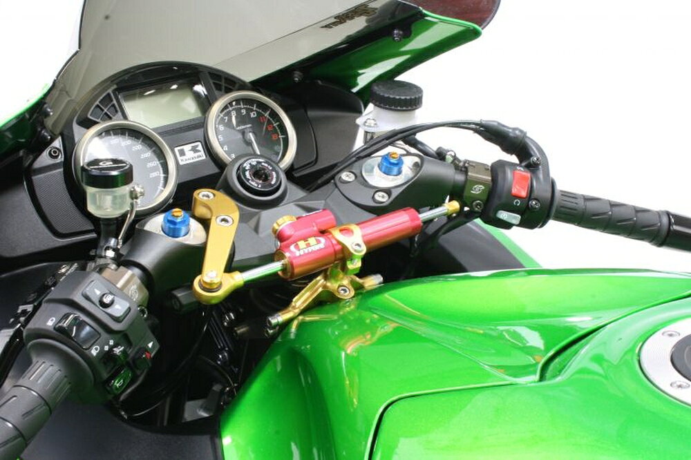 HYPERPRO ZX-14R/ABS ZZR1400 CNCステアリングダンパーステー 75mm ゴールド 22117033