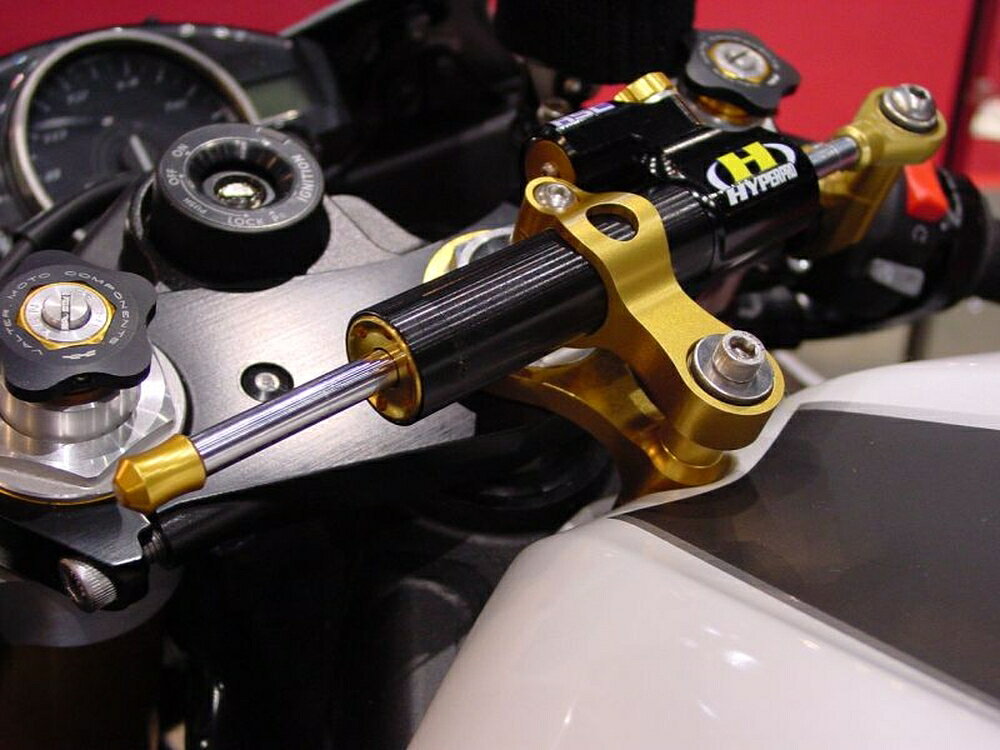HYPERPRO YZF-R6 CNCステアリングダンパーステー 75mm/TYPE-10 ゴールド 22113030