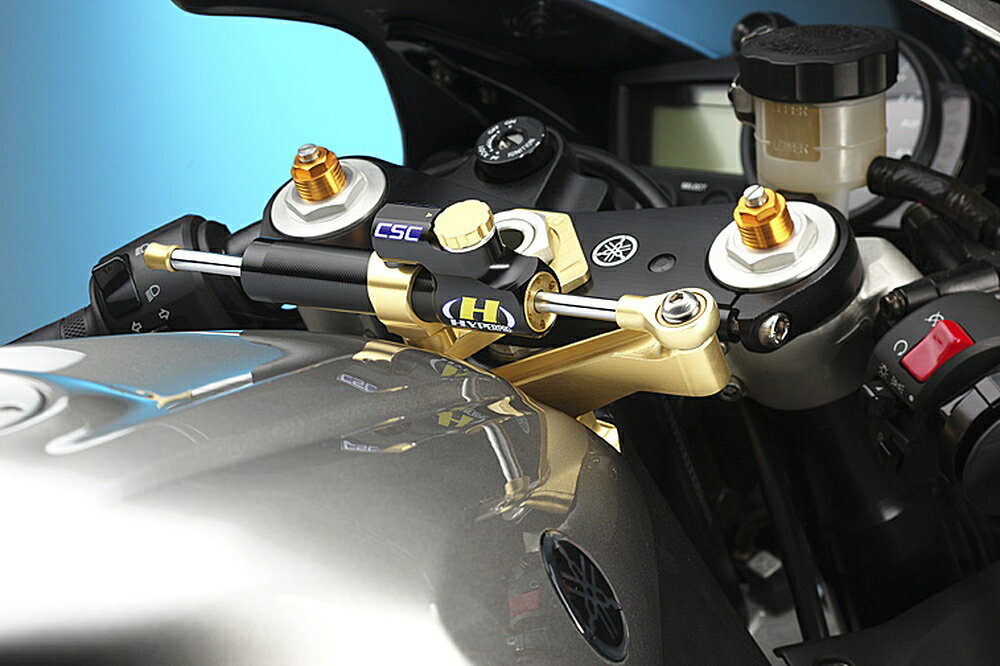 HYPERPRO YZF-R1 CNCステアリングダンパーステー 75mm/TYPE-3 (スタンダード) ゴー...