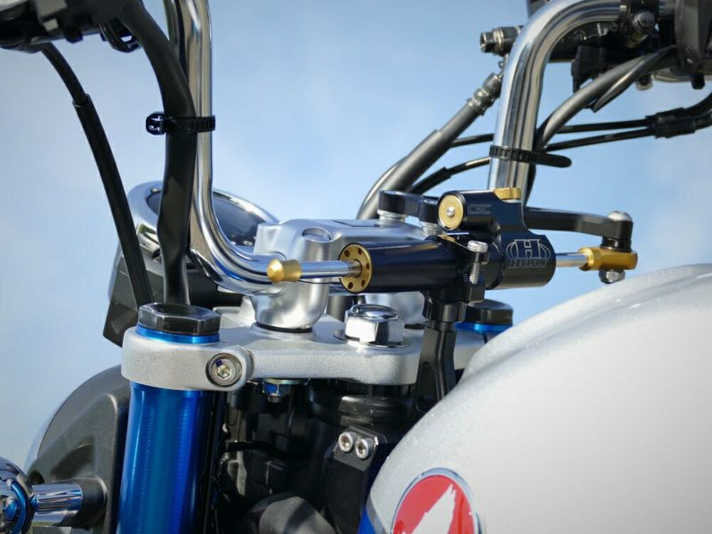 HYPERPRO MONKEY125/ABS CNCステアリングダンパーステー 75mm/TYPE-3 ゴールド 22111034