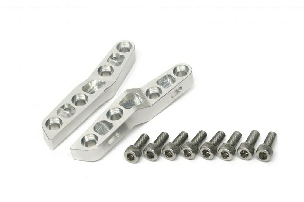 HYPERPRO HARLEY DAVIDSON DYNA FXD/SPORTSTER AH1フォーク用 アキシャルキャリパーサポート (40mmピッチ＆300mm) シルバー 1470087S