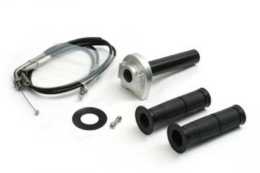 ACTIVE ZX-10R Ninja250R スロットルキット TYPE-1 シルバー 巻取φ40 (メッキ金具)...