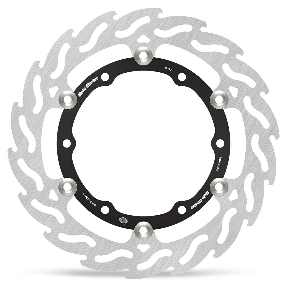 MOTO MASTER TMAX フロント フレイム ステンローター (ブラックインナー) φ267/左 MM112112SB