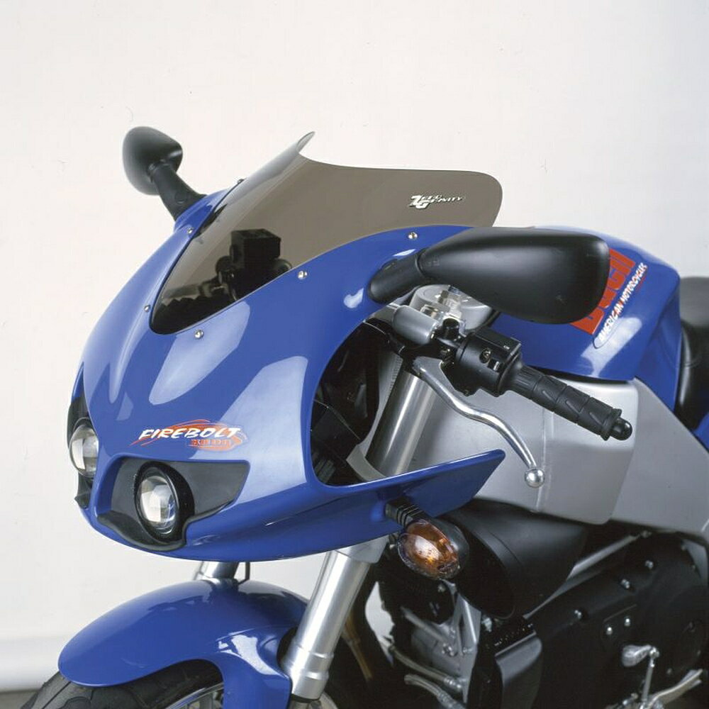 ◆適合車種 BUELL XB12R '2004 〜 '2010 BUELL XB9R '2002 〜 '2009▲写真はスモークです ノーマルスクリーン形状をモチーフにしたモデル。 【カラーラインナップ】 ※車種・形状によってラインナップが無い場合もあります ●ふくらまし成形による色ムラや凹凸、微細な筋が生じる場合があります。また、太陽光線が一点に集光する収れん現象が起こると車両樹脂部分に損傷を与える可能性があります。駐車・保管の際はスクリーンに直射日光が当たらないようご注意ください。 品番：2085501 JANコード：4538792324302