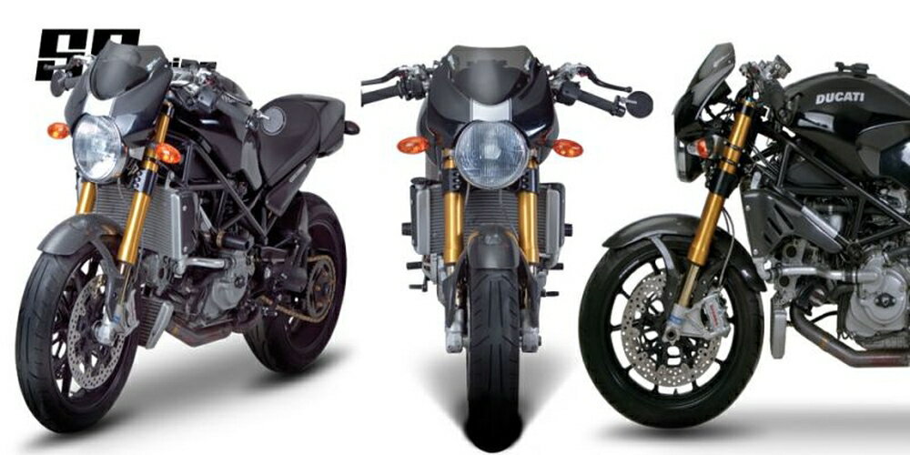 ZERO GRAVITY DUCATI MONSTER S2R/S4/S4R/900S ie DUCATI MONSTER 1000/DARK/ie/S DUCATI 1000 スクリーン SRタイプ スモーク 20708M02