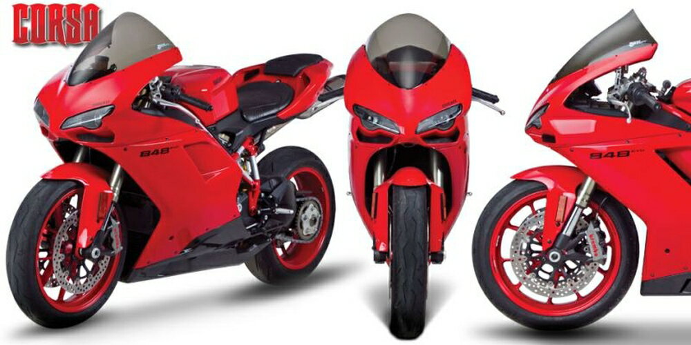 ZERO GRAVITY DUCATI 1198/S DUCATI 1098/R/S/S TORICOLORE DUCATI 848 スクリーン コルサ クリア 24729M01