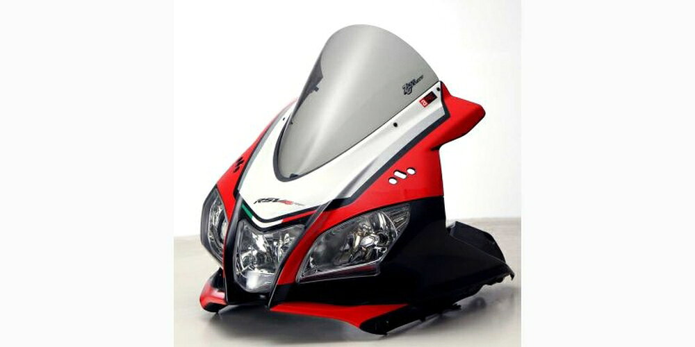 ◆適合車種 APRILIA RSV4 RF '2015 〜 '2019 APRILIA RSV4 RR '2015 〜 '2019大き目のバブル形状が伏せた際に体全体を覆い、整流効果を発揮。スーパースポーツ車両のルックスを保ちながらも防風効果を高める、サーキットからツーリングまで幅広く対応可能なタイプ。 【カラーラインナップ】 ※車種・形状によってラインナップが無い場合もあります ●ふくらまし成形による色ムラや凹凸、微細な筋が生じる場合があります。また、太陽光線が一点に集光する収れん現象が起こると車両樹脂部分に損傷を与える可能性があります。駐車・保管の際はスクリーンに直射日光が当たらないようご注意ください。 品番：2497402 JANコード：4538792846545