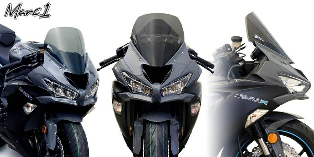 ◆適合車種 KAWASAKI ZX-6R '2019 〜 '2023▲写真はスモークです MOTOGPからアイデアを得て開発されたスクリーン。体を伏せたときに、スクリーンとヘルメットが一体化するように、スクリーン上部の一部がカットされています。 【カラーラインナップ】 ※車種・形状によってラインナップが無い場合もあります ●ふくらまし成形による色ムラや凹凸、微細な筋が生じる場合があります。また、太陽光線が一点に集光する収れん現象が起こると車両樹脂部分に損傷を与える可能性があります。駐車・保管の際はスクリーンに直射日光が当たらないようご注意ください。 品番：2524701 JANコード：4538792886152