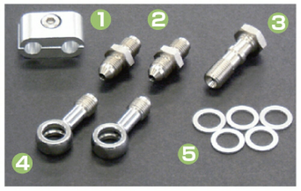 GOODRIDGE BUILD A LINE HARLEY DAVIDSON DYNA FXDL LOWRIDER/SPORTSTER XL1200S SPORT フィッティングキット ステンレス (フロント/ダイレクト 2本タイプ) 28190002