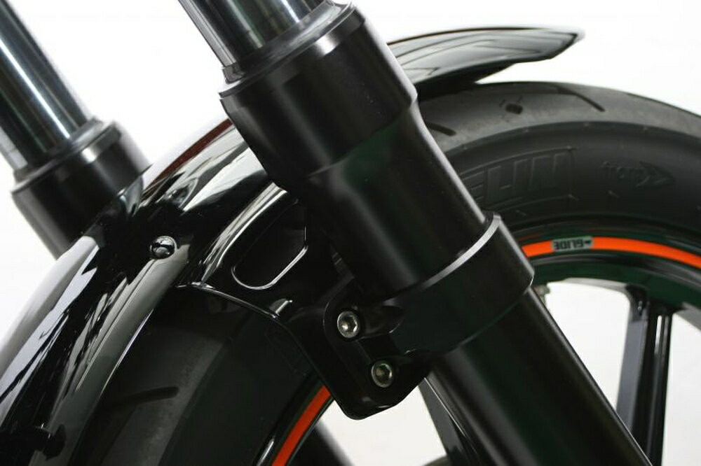 HYPERPRO HARLEY DAVIDSON DYNA FXD H49フォーク用 フェンダーブラケット(左右セット) ブラック 22500021