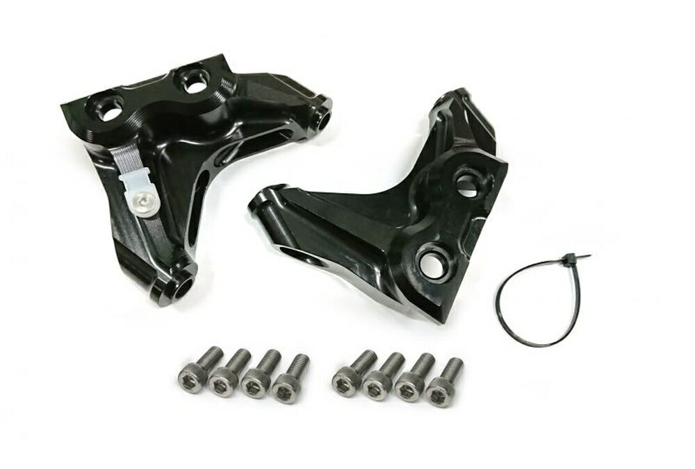 HYPERPRO HARLEY DAVIDSON TOURING FL/DYNA FXD H49フォーク用 ラジアルキャリパーサポート(右) (108mmピッチ) ブラック 1470097BR