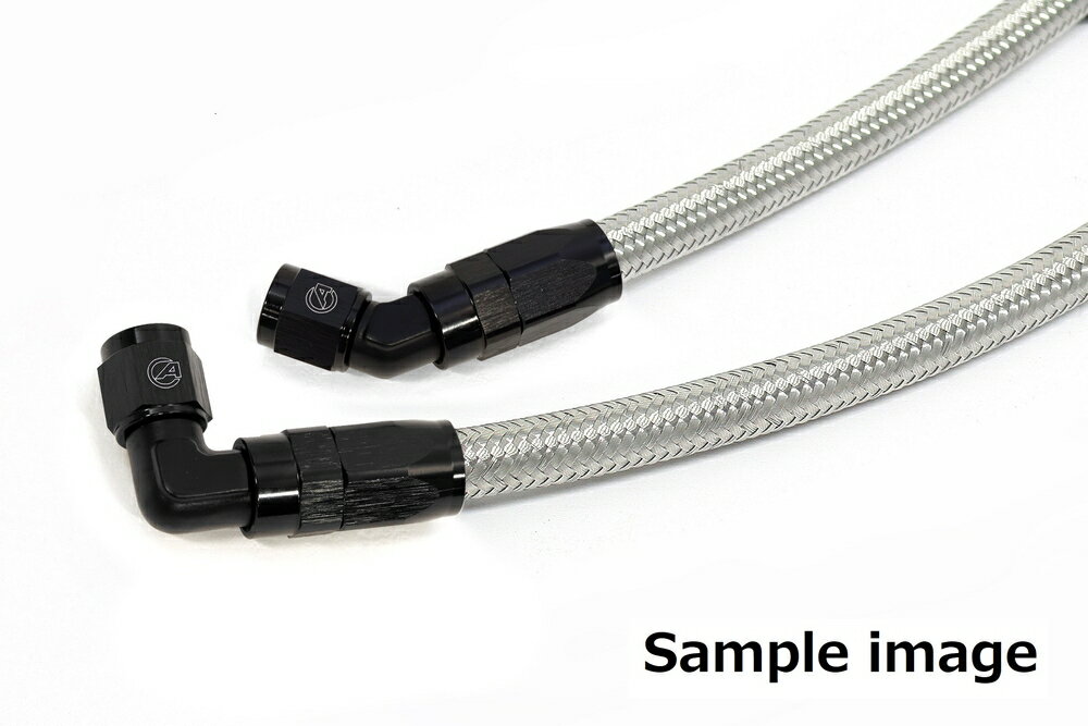 ACTIVE Z1000J Z1000R ストレートオイルクーラーホースセット (下出し) #8 9-13R ブラック仕様 AC14057..