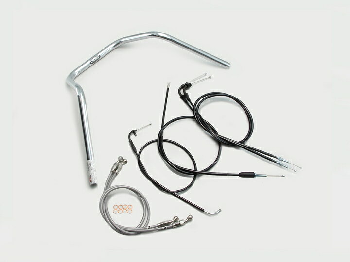 HURRICANE（ハリケーン） GSX400インパルス 200アップ3型プルバック ハンドルSET クロームメッキ H502-013C