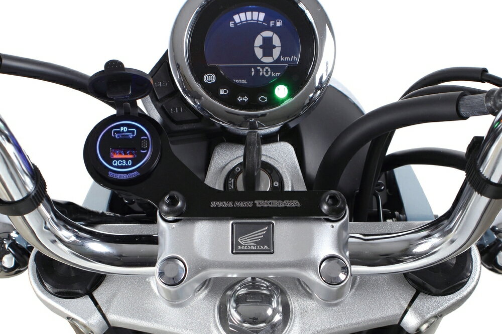 スペシャルパーツ武川 モンキー125 ダックス125 USBチャージャー(シガーソケットタイプ)ステーセット 05-13-0004