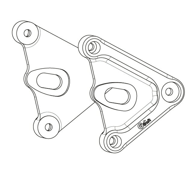 Gクラフト モンキー125 ビレットライトステー シルバー 31264