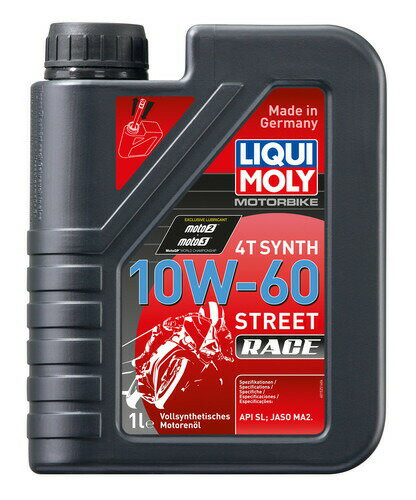 LIQUI MOLY（リキモリ） 4サイクルエンジンオイル Motorbike 4T Synth 10W-60 Street Race 20853