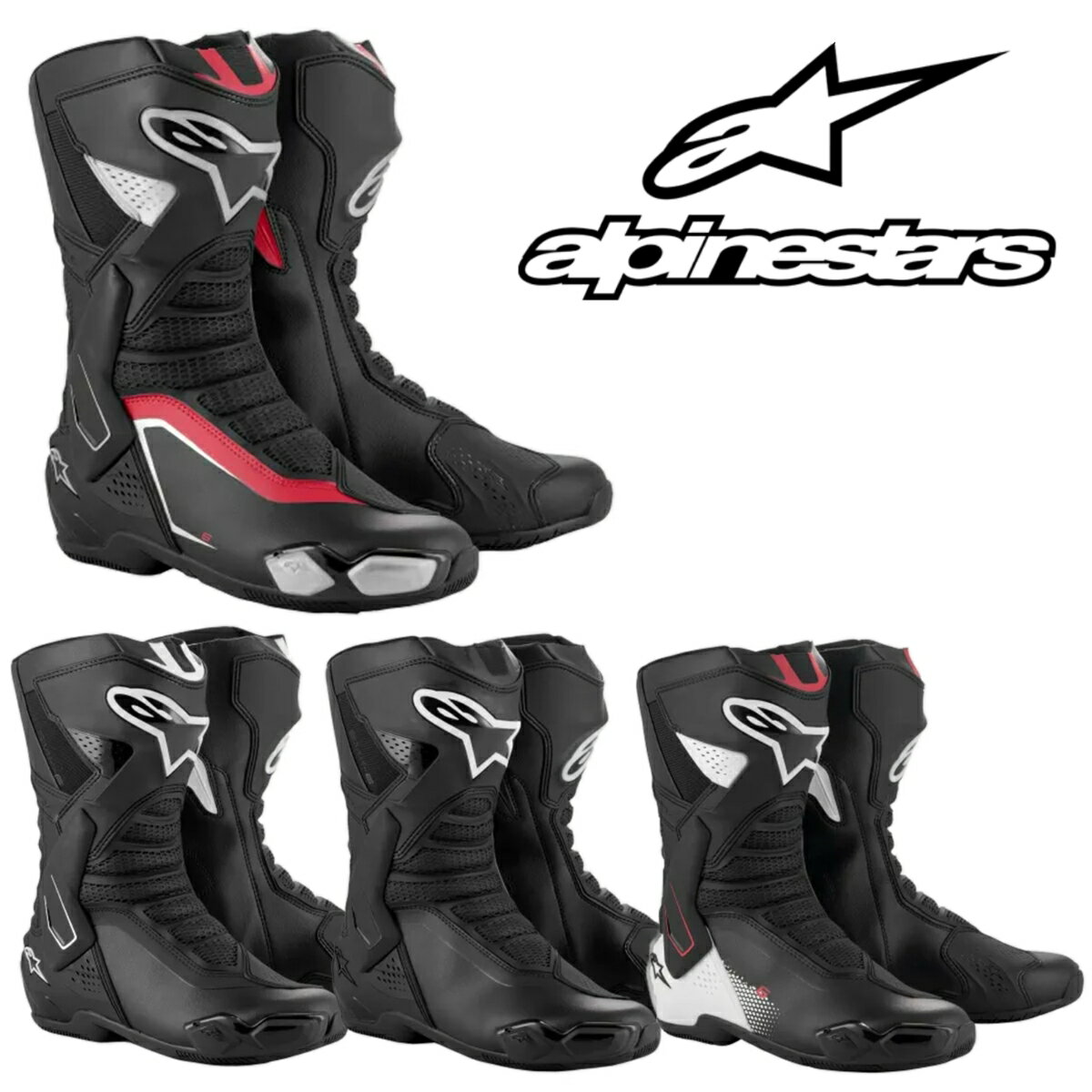 Stella SMX-6 V3 Boots - BLACK RACING/SPORT Boots | Alpinestars